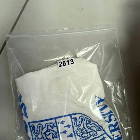 VTG 90s Cambridge University Shirt Made in the UK Tag Medium Fits Cropped Look - Picture 11 of 11